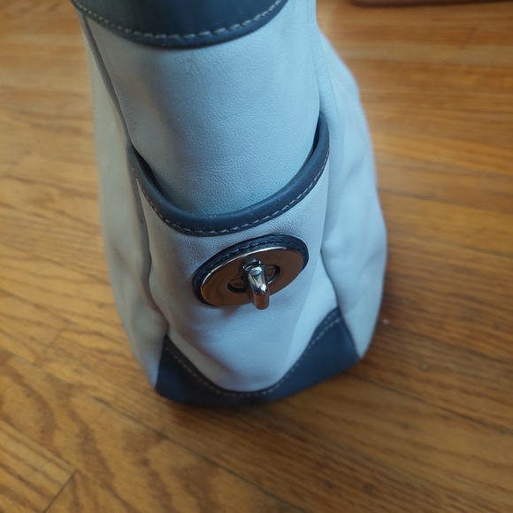 Leather White and Gray Coach Handbag  ( Bag C) - Picture 4 of 8